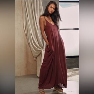 LULUS - Yours Tule Burgundy Maxi Dress - Size S/M